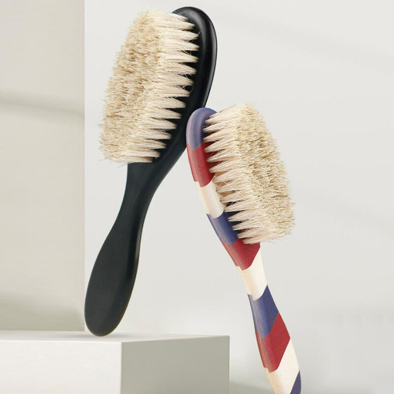 Cepillo de afeitar para hombres, afeitado de Peine de crin de caballo, herramientas de peinado de limpieza Facial de peluquería