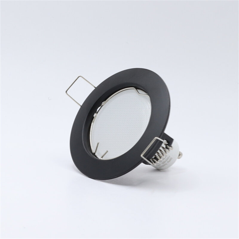 Black Aluminum Alloy Round Cut Out 55mm Fixture Frame Recessed Ceiling Downlights Frame