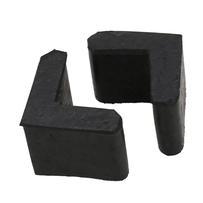Gumowe kątowe żelazne osłony plastry do stóp w kształcie L 10 szt. Czarne