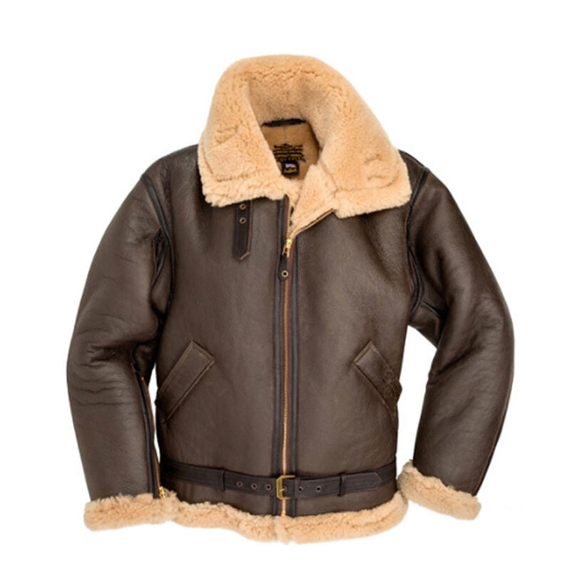 Abbigliamento uomo giacca invernale 2022 moda colletto rovesciato pelliccia maschile cappotti spessi uomo capispalla in pelle Street wear giacca a vento
