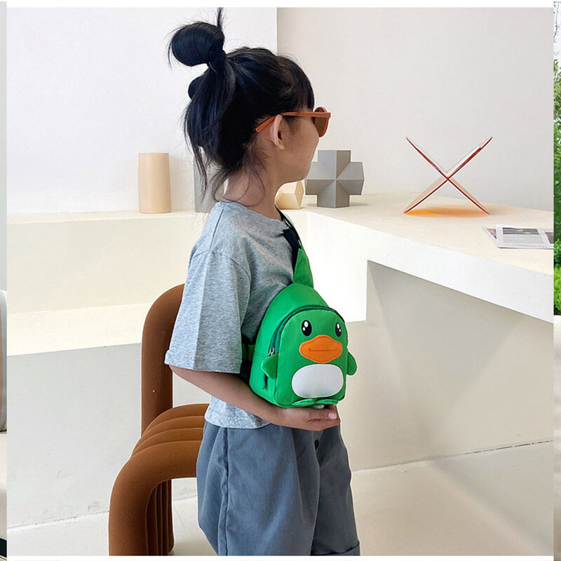 Personalized Embroidery Cartoon Kindergarten Handmade Gift Bag New PU Crossbody Bag Customized Name Baby Chest Bag