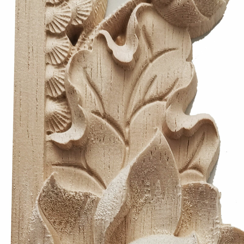 40-50cm decorazione europea Retro legno Applique Onlay decalcomania in legno ornamentale decorazione europea Retro antico armadio angolo