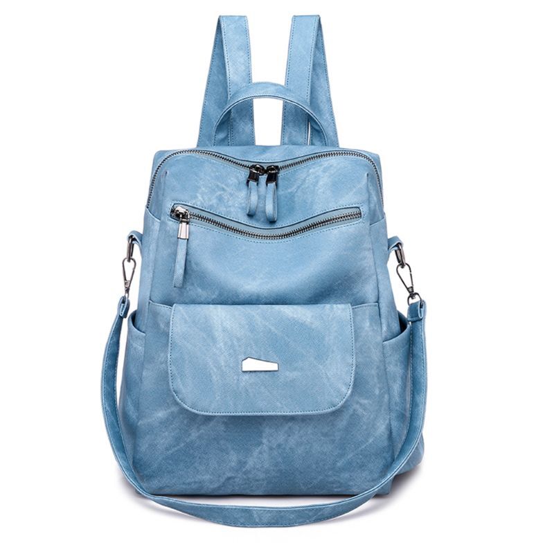 Women Anti-theft Backpack PU Leather School Bookbag Travel Shoulder Bag for Teenager Girls