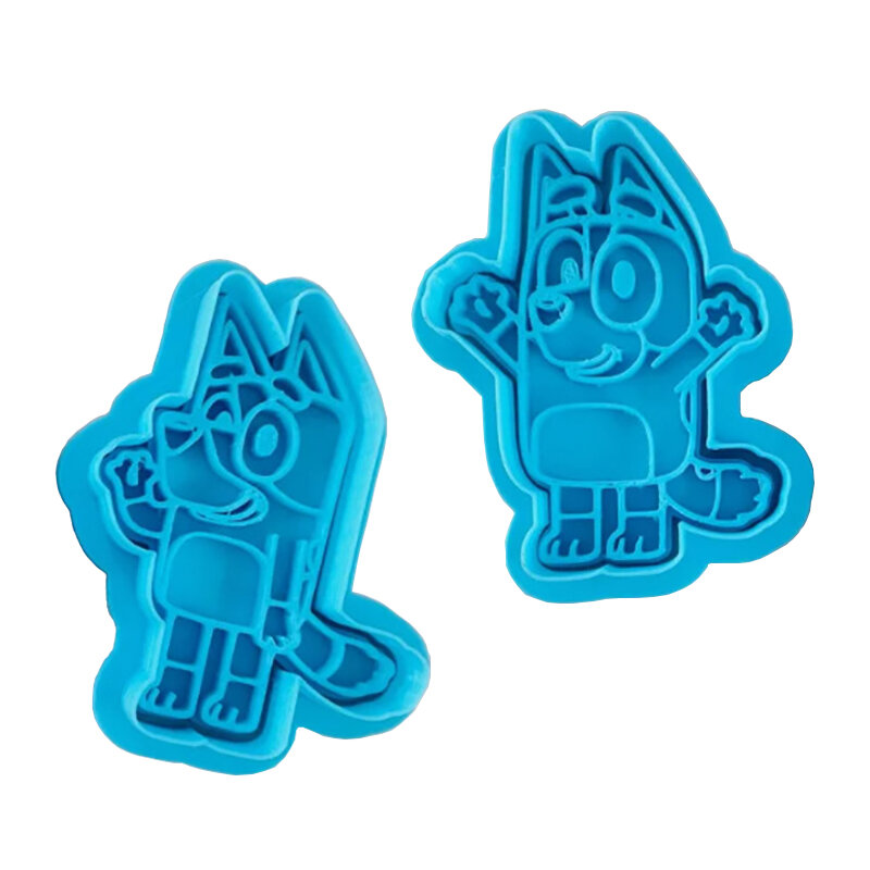 Bluey Bingo Cartoon Cute Biscuit Model Little Creative Cake Mold BlueyHigh-Quality Plastic Biscuit Cookie Mold Shaping Gifts