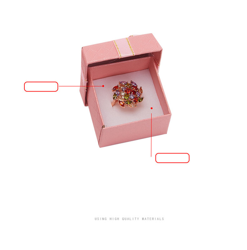 Caja de embalaje de joyería de cinta de lazo, organizador de papel de almacenamiento para collar, pendientes, pulsera, anillo, colgante, regalo de boda