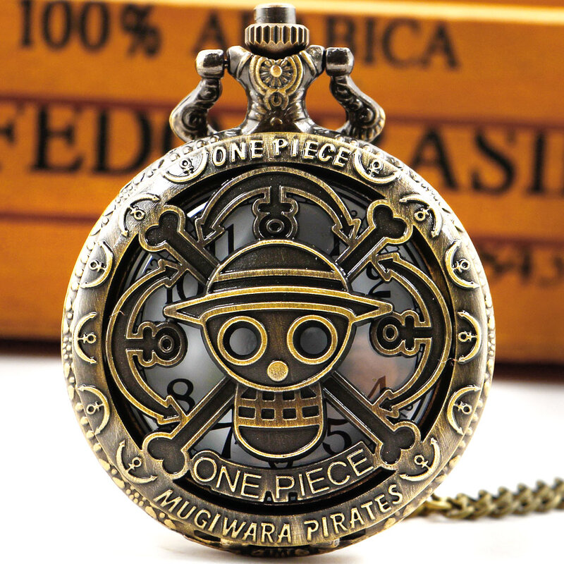 Популярные японские аниме кварцевые карманные часы на цепочке с подвеской в стиле стимпанк винтажное ожерелье часы подарки для студентов