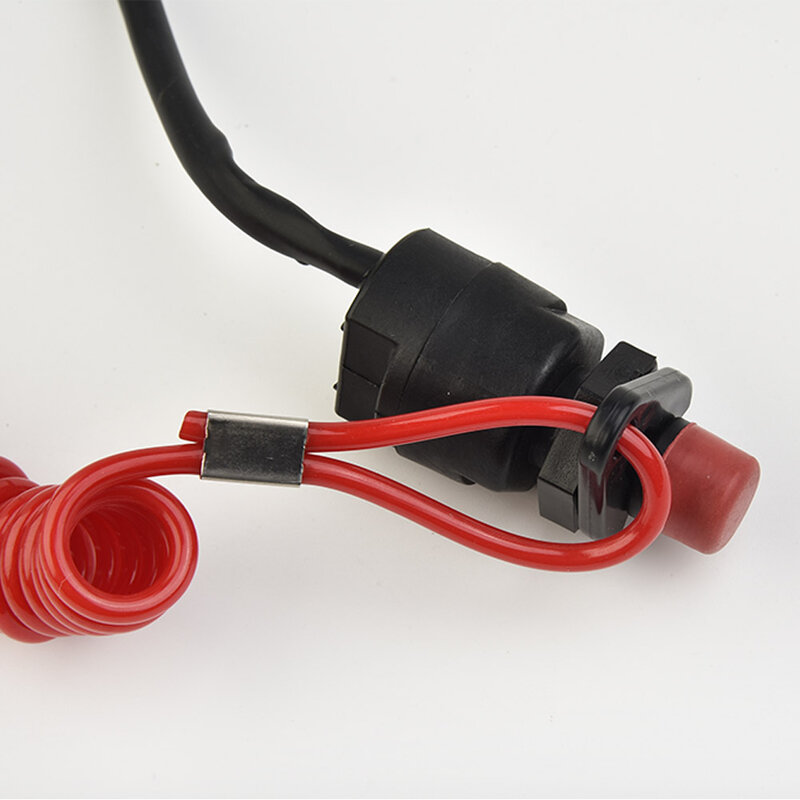 Interruptor de apagado fuera de borda de cable, Motor de seguridad de componentes negros, accesorios de repuesto de plástico, duradero y práctico
