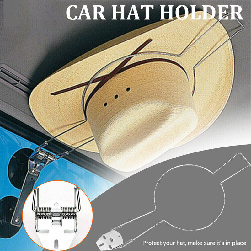 Support de casque de soleil simple pour véhicule, facile à installer, étagère à chapeau portable pour l'intérieur