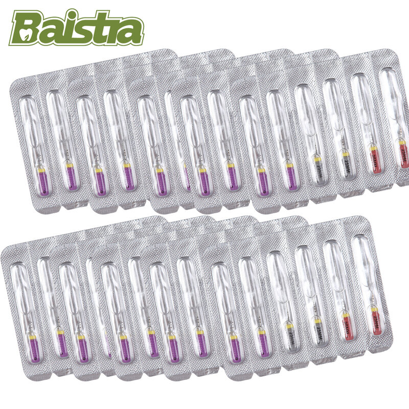 Bastra-ステンレス鋼矯正歯科器具、手動使用、cファイル、Endo根管、25mm、 #6、 #8、 #10、10ボックス