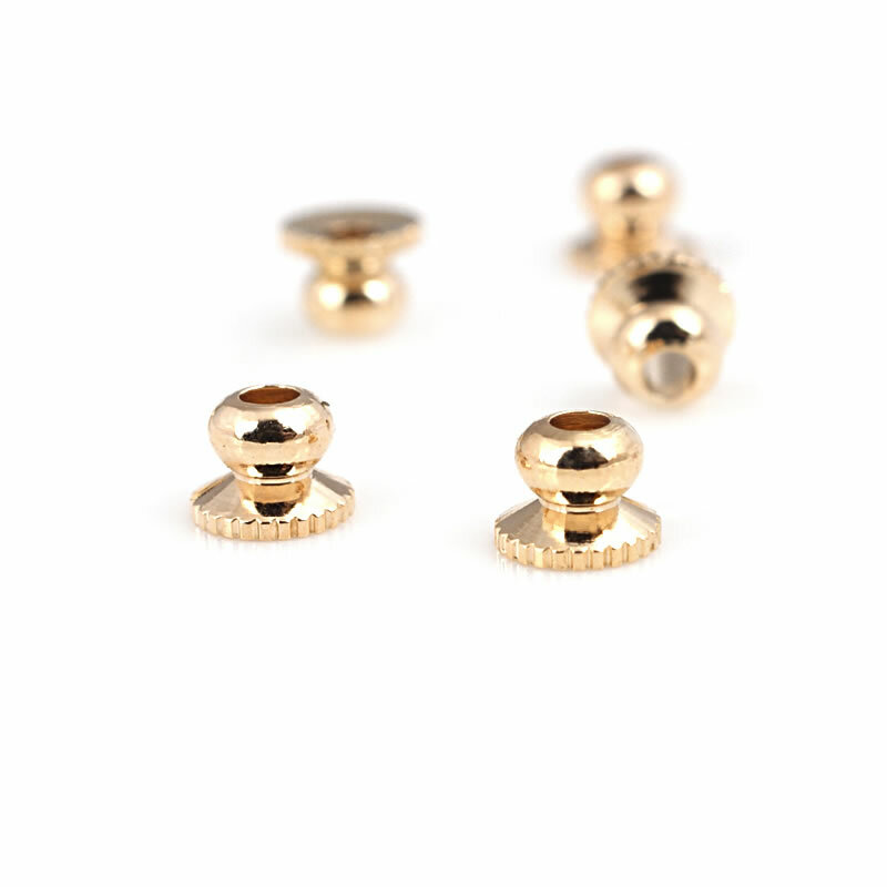 20 pz 4x3MM 24K oro colore ottone perline Caps gioielli collane orecchini bracciali fare forniture risultati fai da te accessori