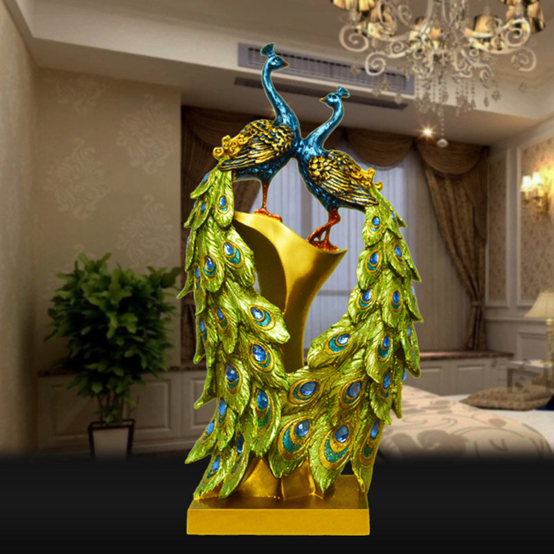 Statue de paon créative de style européen pour vos amis