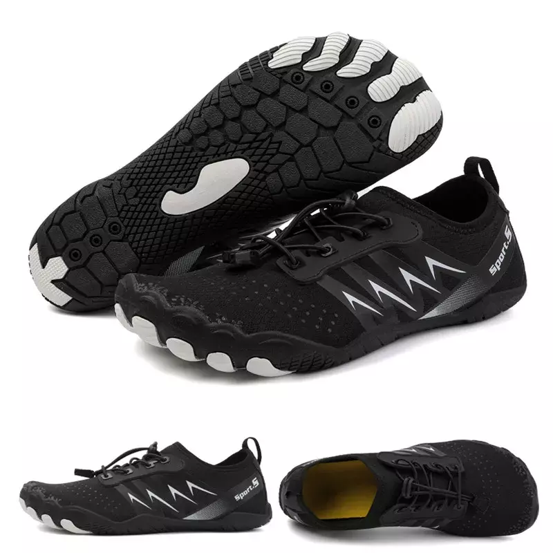 Sapatos de esportes aquáticos respiráveis para homens e mulheres, sapatos de praia descalços, secagem rápida, sapatilhas aqua do mar do rio