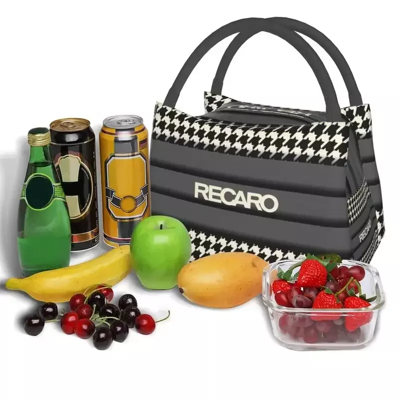 Recaros-Sac à lunch isotherme avec logo pour femme, glacière thermique portable, boîte à lunch pour le travail et le voyage
