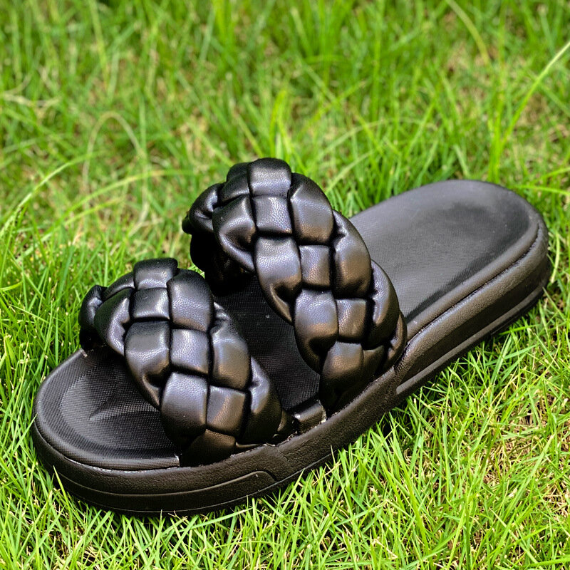 Wegde-Zapatillas de lujo para mujer, chanclas de plataforma, zapatos de playa al aire libre, verano, 2023