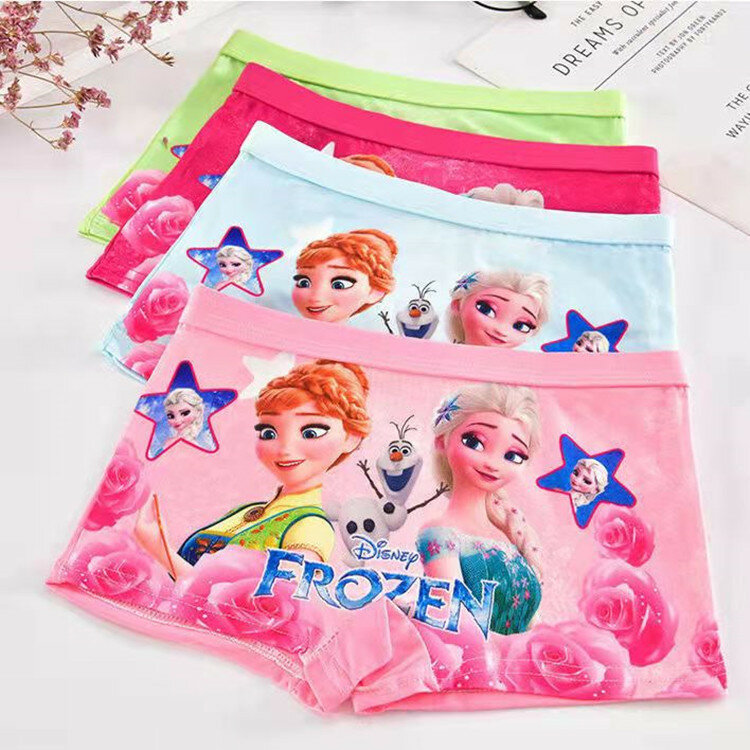 4pcs Disney Spiderman Children's Panties Cartoon Cotton Avenger Boys Boxers Frozen Girls Underwear Child Underpants