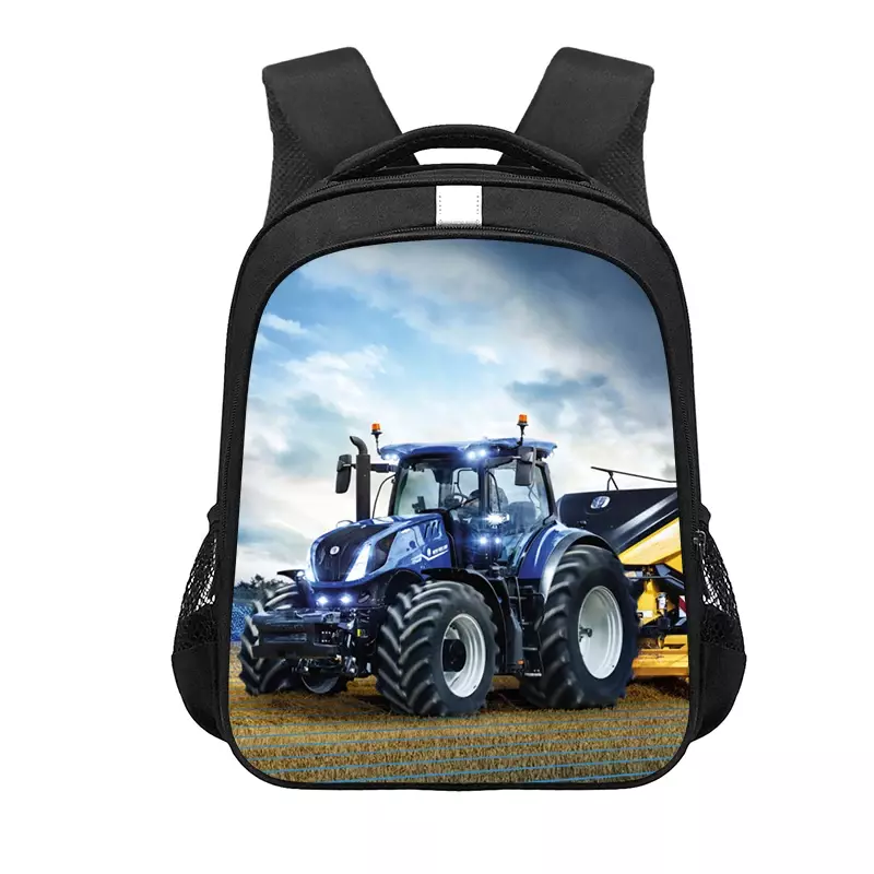 Play with Farm Tractor Print Backpack Teenager Boys Girls School Bags Cartoon Tractor Bookbag Fashion Daypack Laptop Rucksacks