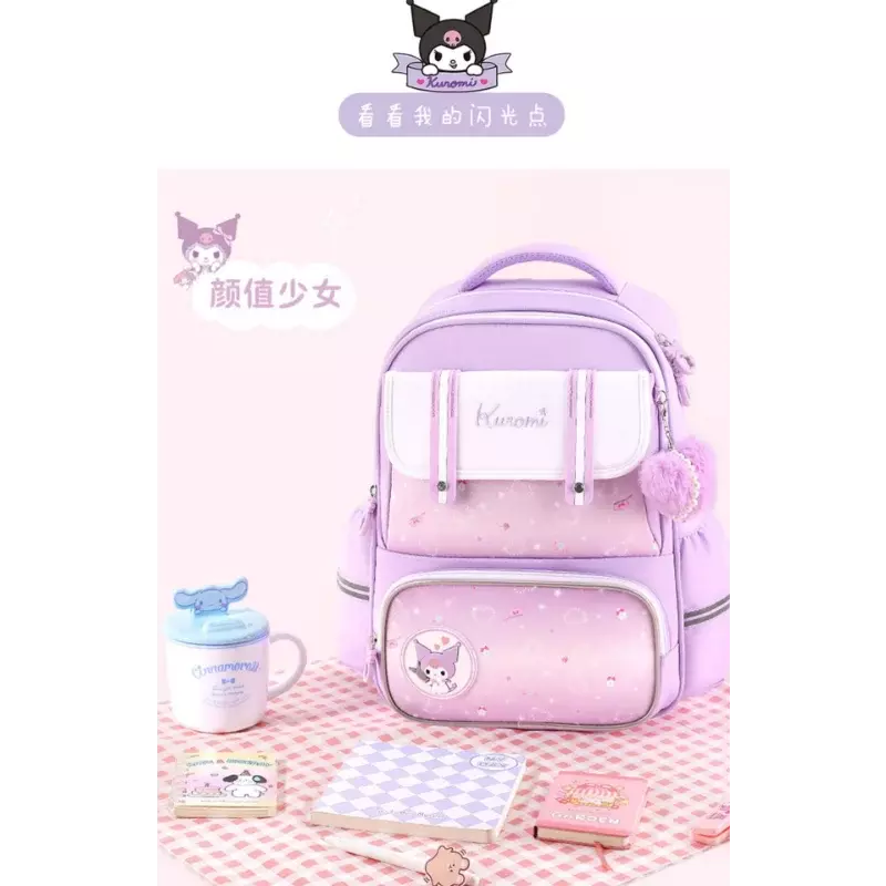 Sanrio Olá Kitty Student Schoolbag, bonito dos desenhos animados mochila, grande capacidade impermeável, Cinnamoroll, Babycinnamoroll, bonito, novo