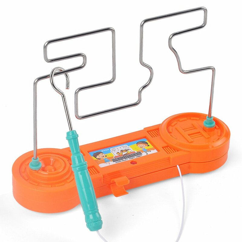 Mainan edukasi anak-anak kejut elektrik permainan labirin sentuh elektrik mainan keselamatan latihan kesabaran untuk anak-anak perlengkapan belajar