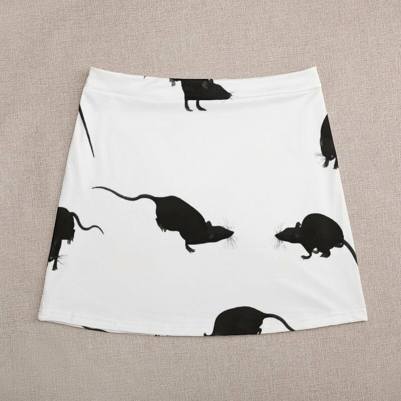 Rat pattern Mini Skirt midi skirt for women Evening dresses 90s aesthetic