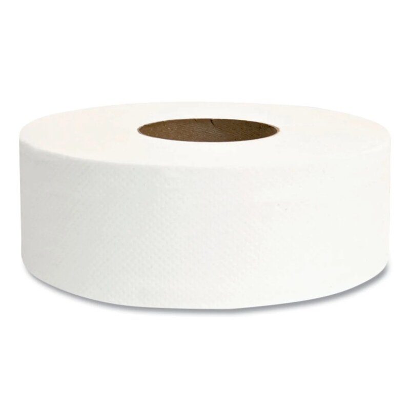 Туалетная бумага Jumbo, безопасная для септики, 2-слойная, белая, 3,3x700 футов, 12 рулонов/картонная коробка