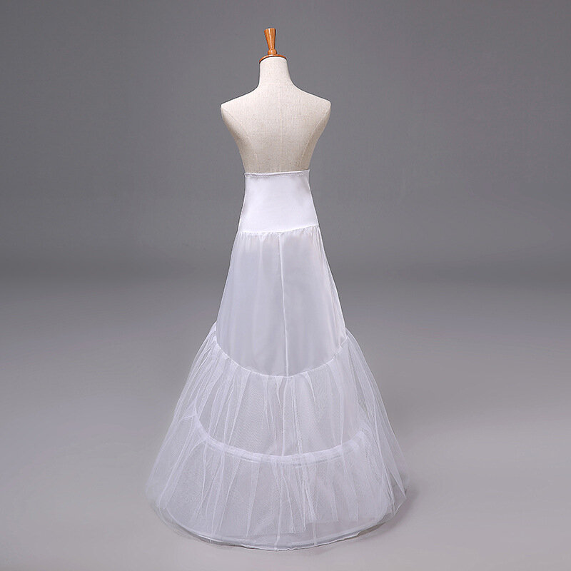 Fishtail vestido de casamento vestido formal bustle cinta dois aço fishtail deslizamento vestido pequeno arrastando vestido de casamento forro