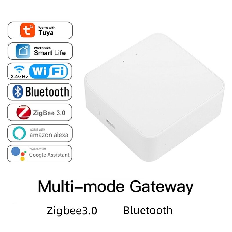 Hub Smart Gateway Tuya, Vida Doméstica Multimodelo, Ponte Bluetooth, Aplicativo ZigBee, Sem Fio, Controle Remoto, 2.4 GHz WiFi, Alexa, Google