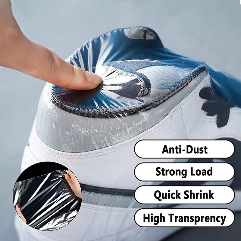 100Pcs DIY Blower Heat Seal Flat Mouth Pvc Heat Shrink Film Bag Wrap Waterproof Storager Transparent Plastic Bag