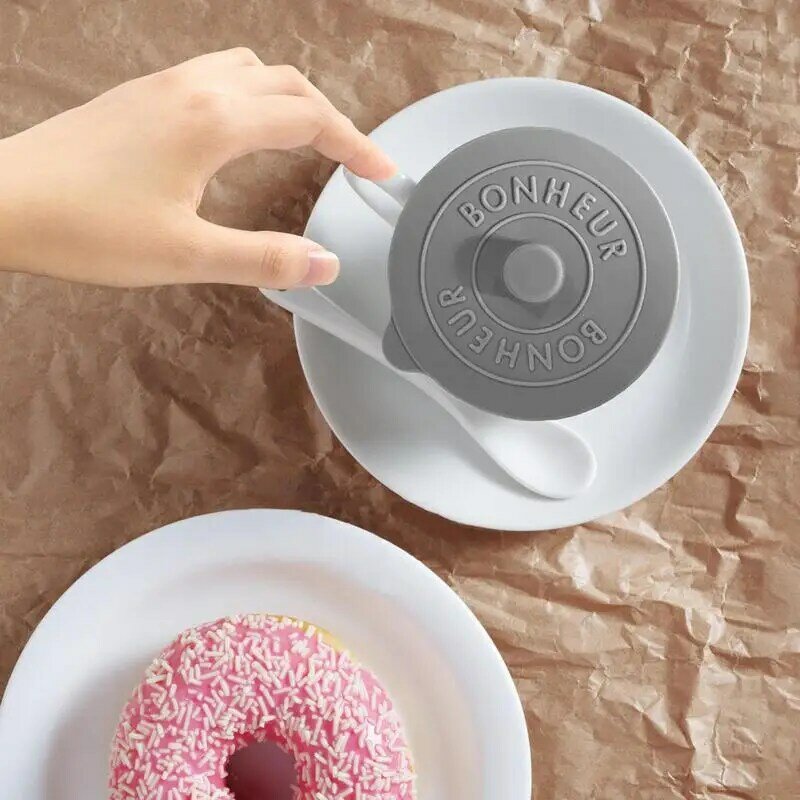 Cangkir hisap tutup silikon tahan debu dapat digunakan kembali lucu Sealing mug penutup tahan debu tahan bocor aksesoris cangkir tutup kopi teh