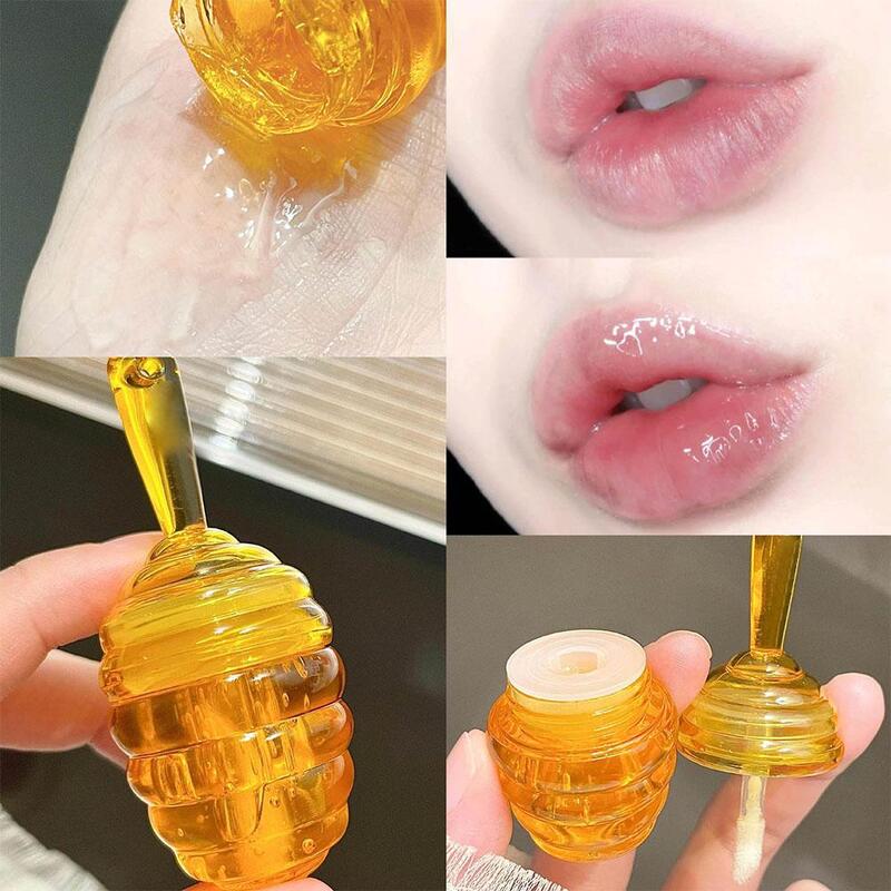 Honey Pot Lip Oil Fresh Fruit Lip Balm Long Lasting Cosmetic Gloss Lipstick Liquid Lip Moisturizing Care Clear Lip T1O4