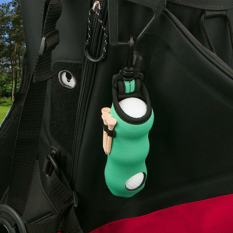 Leve Golf Balls Carrier Bag, suporte de bola, clipe de saco, 3 Bolas, 3 Golf Adolescentes, 1Pc