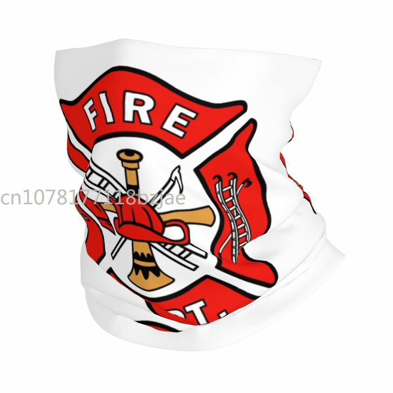 Polaina de cuello de calavera de bombero para hombres y mujeres, escudo facial UV, bufanda de rescate de Bomberos de bombero para senderismo, Invierno
