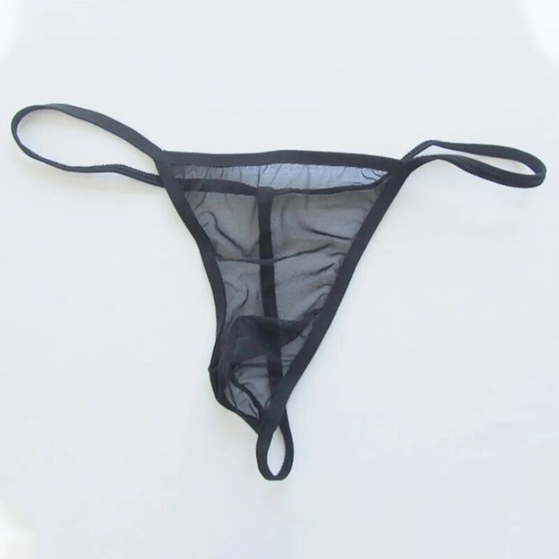Männer flüssige Tanga Unterwäsche ultra dünne atmungsaktive Slips Stretch durchsichtiges Netz glatt sexy Gesäß G-Strings Unterwäsche Hosen