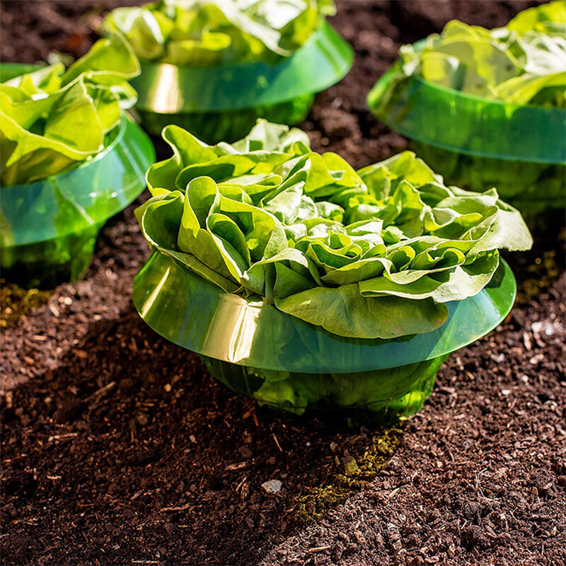 Snail คอป้องกันพืชสีเขียวที่มีประสิทธิภาพพืชผักฝาครอบใช้งานง่าย Snail ป้องกันกระถางต้นไม้ฝาครอบ