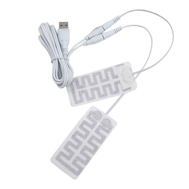 Guantes calefactores eléctricos USB, protectores de manos calefactables de fibra de carbono, almohadilla de guantes calefactados por USB, 1 par