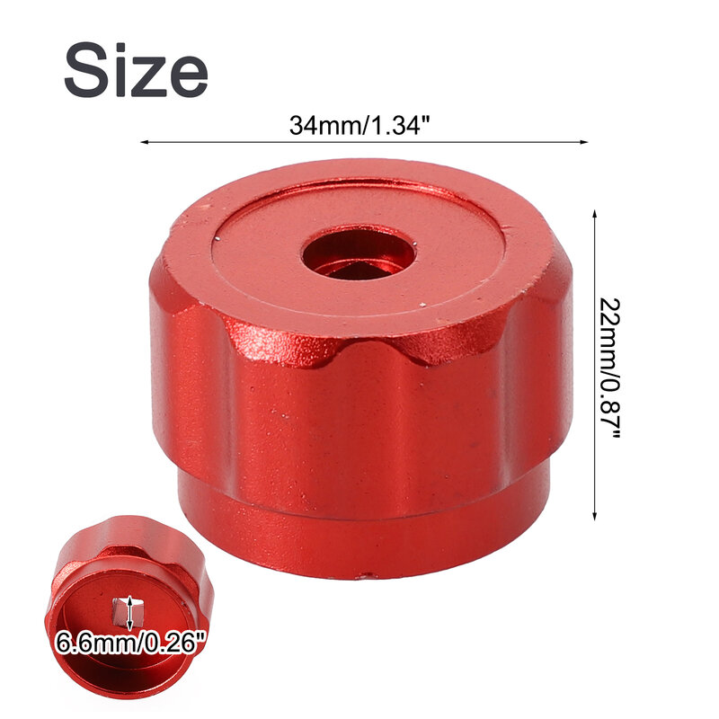 Round Wheel Handle, Faucet Handles Manifold Gauges Knob Aluminum Alloy Red For Repair Damaged Worn Leaky Outdoor Faucets