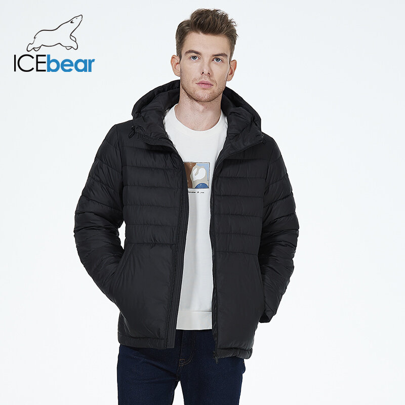 ICEbear 2023 겨울 야외 따뜻한 파카 재킷, 남성 아웃웨어, 캐주얼 가을 겨울 짧은 퀼팅 코트, MWD2871I, 신제품
