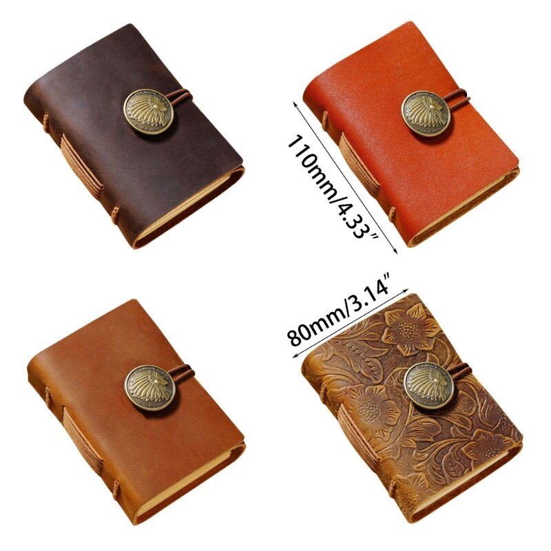 Writing Notepad Notebook Vintage Retro Leather Journal Notebook