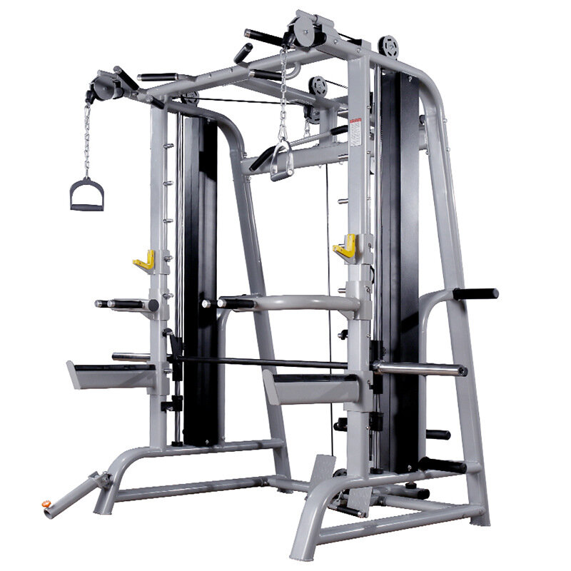 معدات رياضية شاملة للتدريب واللياقة البدنية للاستخدام المنزلي ، آلة سميث ، رف القرفصاء ، متعددة الوظائف