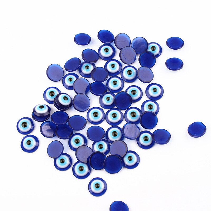 50pcs/bag Hot Multiple Sizes Fashion Lucky Turkish Greek Evil Blue Eye Charm Pendant Gift DIY Jewelry Accessories Home Amulet