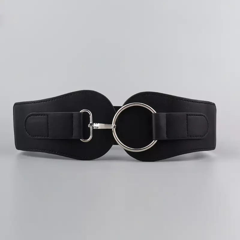 حزام نسائي مرن بسيط ومتعدد الاستخدامات ، حزام أحادي اللون ، موضة كورية ، أنيق ، جديد ،