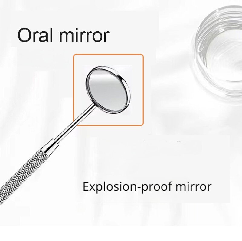 Espejo bucal de acero inoxidable para examen Dental, endoscopio bucal con mango extraíble de 16cm, herramientas de inspección para el cuidado de la higiene Dental