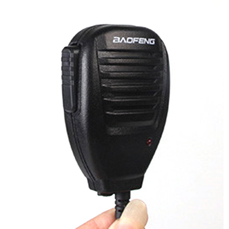 Domofon H21 wytrzymały mikrofon z lampką kontrolną słuchawki radiowe dwukierunkowy Mini dla BF 888S UV5R głośnik