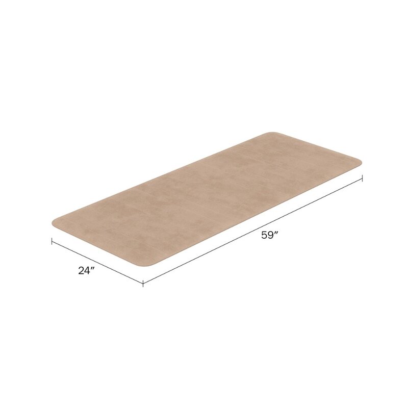 Memory Foam Striped Extra Long Bath Mat, 24" x 60"