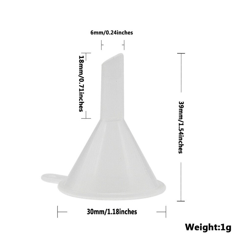 Scatola portapillole per Dispenser di polvere di vetro da 4 pezzi con Dispenser di polvere di spezie a imbuto bottiglie riutilizzabili trasparenti da viaggio