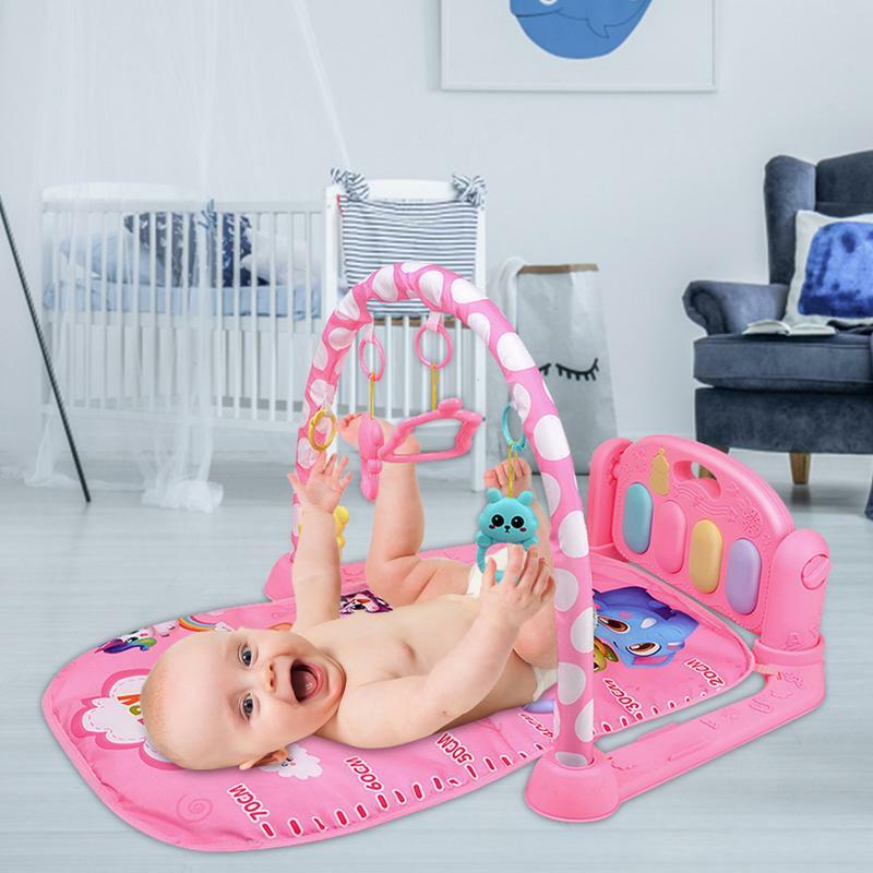 Toddler Fitness Rack Crawling Mat com enforcamentos, Gym Play Mat, Academia de atividades para bebês, crianças e meninas