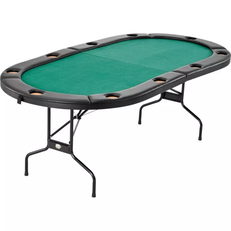 Fat Cat by GLD PRODUCTS Folding Texas Hold 'em Poker/Casino Game Table with Cushioned Rail, 10 Player