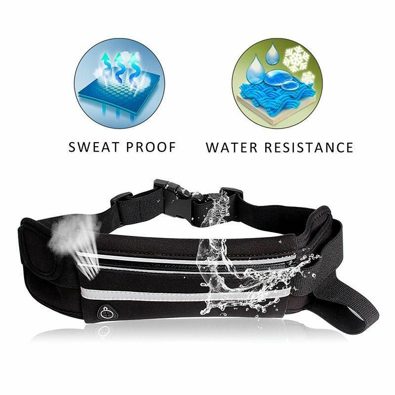 メンズとレディースのスポーツベルト,ランニングとサイクリング用の防水ウエストバッグ