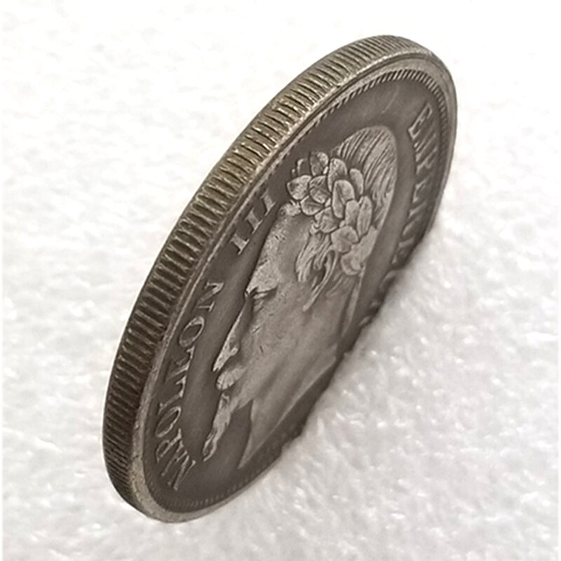 프랑스 제국 하프 달러 커플 아트 동전, 나이트클럽 결정 동전, 행운의 기념 포켓 동전, 선물 가방, 럭셔리 1861