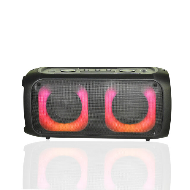 Professional stereo audio party box, LED portable speaker, DJ party, equipped with Bluetooth speaker