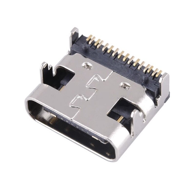 Micro USB 3.1 SMD Waterproof Style Socket Type C 16pin  Female Connector for Smartphone End Plug Charging High Current Charging